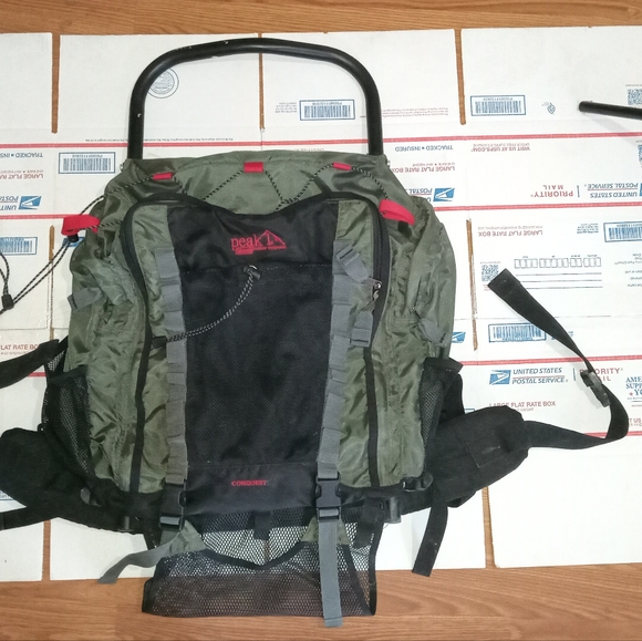 Coleman Peak 1 Backpack Vintage External Frame Hiking Pack Camping Home Bag - Picture 1 of 10